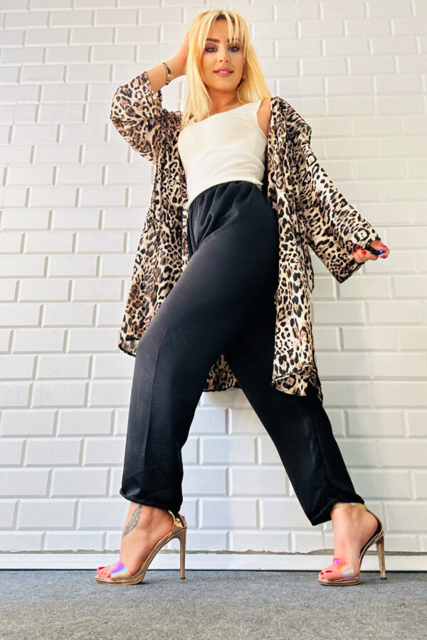 Leopar Özel Dikim Kimono Takım