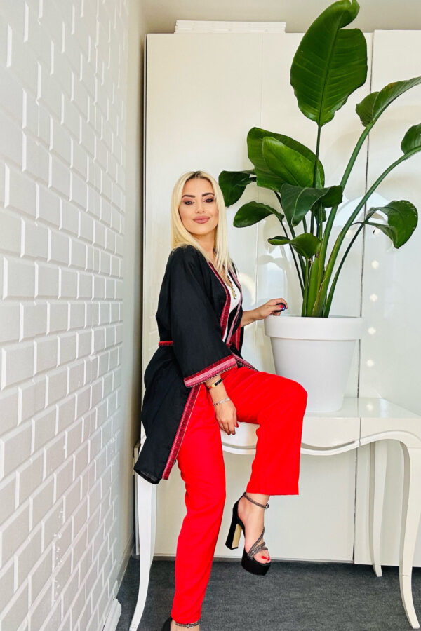 Etnik Özel Dikim Kimono Takım